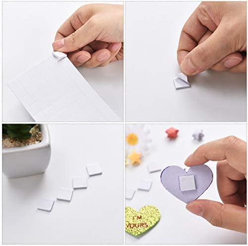 8 Sheets Foam Dots Squares, Adhesive 3D Foam Squares, 2 Sizes, Scrapbook