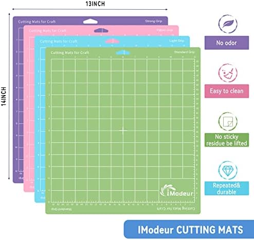 IModeur 10 Pack Cutting Mats -12"x12" Cutting Mats for Cutting machine Accessories - Mats for Explore Air 2/ Maker 2/3