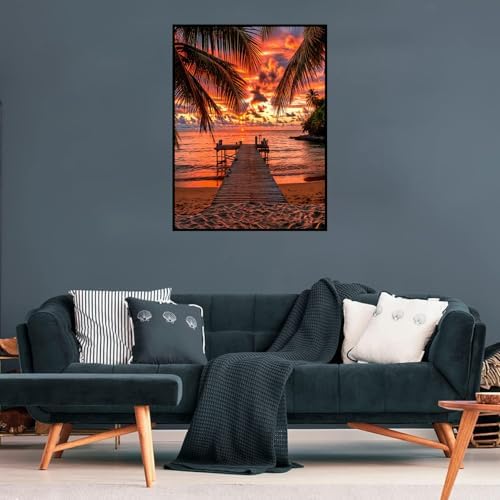 Diamond Art Kits for Adults,Sunset Diamond Painting Kits for Beginner