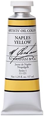 M. Graham Artist Oil Paint Naples Yellow 1.25oz/37ml Tube