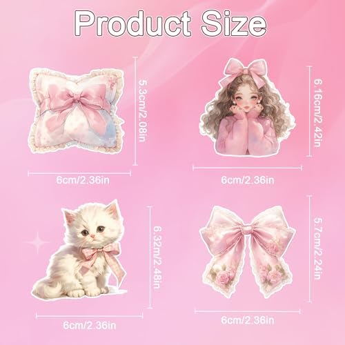 50 Pcs Vision Board Stickers for Women, Positive Affirmation Stickers for Vision Board Supplies Kit, Inspirational Quote Journey Decal Sticker for Adults Teens Planner Accessories (Pink)