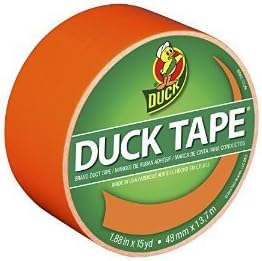 Duck Brand 1265019 Color Duct Tape, Neon Orange, 1.88 Inches x 15 Yards, Single Roll (Pack of 6)