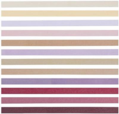 YUBBAEX 12 Rolls Washi Tape Set Natural Color Decorative Tapes for Arts, DIY Crafts, Journals, Planners, Scrapbook, Wrapping Wide -Salty Morandi- (Morandi, 8mm x 12Rolls)