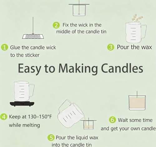 DINGPAI Natural Soy Wax for Candle Making, 5lb Organic Soy Wax Flakes