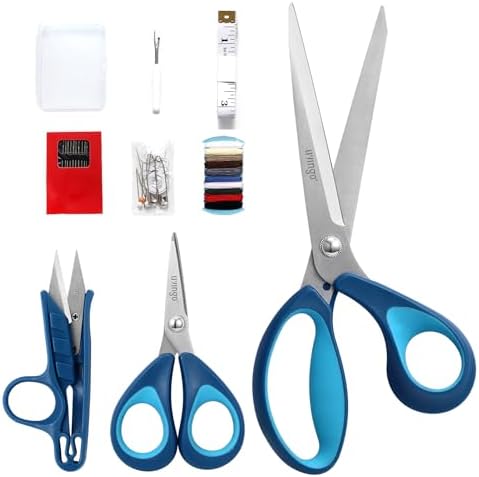 LIVINGO Sewing Scissors Set 9.5" Fabric Shears with Embroidery Snips