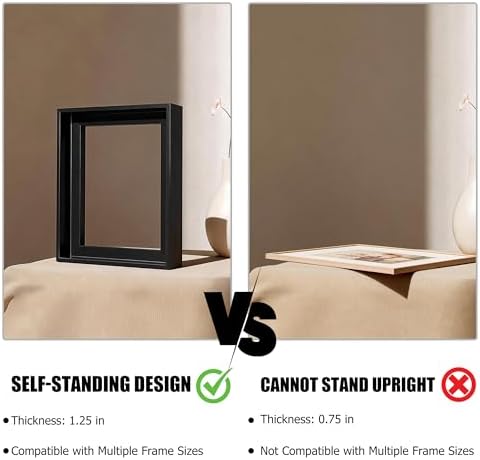 Floating Frames for Canvas,Wood-Look Frames for 1.25" Thick Canvas Paintings,Floater Frame Kit Available in 50 Sizes and 4 Colors for Room Wall Decor and Art Decor (14x14inch Champagne Gold,)