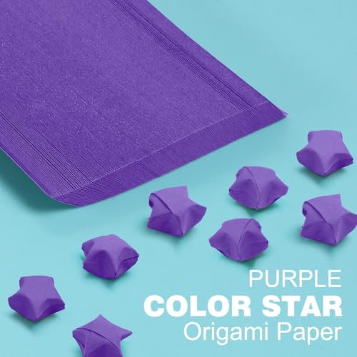 FoDau770 Solid Color Star Paper Strips - 360 Sheet, Dark Purple