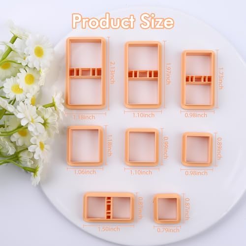 Puocaon Back to School Miniature Jewelry Cutters - 8 Pcs Polymer Clay Earrings Kit