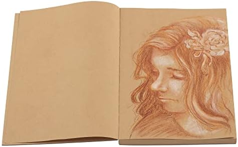 SoHo Urban Artist Brick Sketchbook Journals for Sketching, Drawing, Colored Pencils, Graphite, and More - Kraft 5.5"x5.5" (100 GSM, 80 Sheets) - 2 Pack