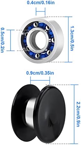 NiArt Fidget Spinner Bearings with Caps 16 Pack, Chrome Steel DIY Set | Sealed Bearing Design Keeps Dust Out for Smooth Precision Spinning, Ideal for Resin Casting Projects, Stress Relief