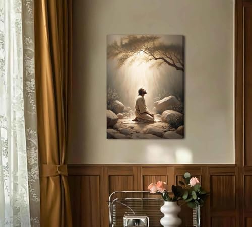 Jesus Paint by Numbers Kit for Adults Framed Canvas, Frameworkless