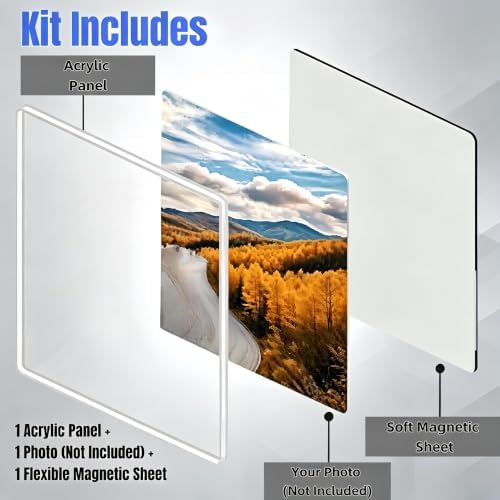 25 Pack Clear Acrylic Fridge Magnet Blanks 1.97x1.97in 5mm(0.2in) Thick Magnet Sheets DIY Craft Kit(Round)