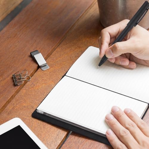 Thenshop Leather Travel Notebook 3 Inserts,Black,A5 Size