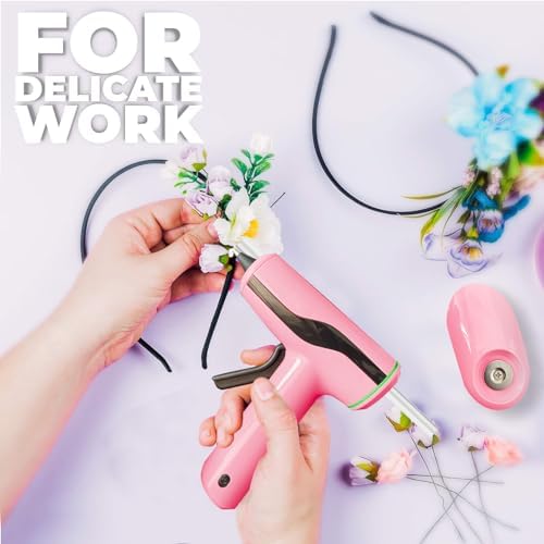MONVICT Cordless Hot Glue Gun Kit, USB-C Rechargeable Mini Pink Glue Gun