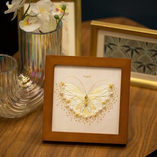Bead Embroidery Kit for Adults with Instructions Video and Gift Box