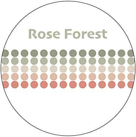 YUBBAEX Morandi 5/16" Dot Washi Tape Round Stickers 1250 Dots Stickers for Bullet Journal Planner Scrapbooking 2 3/8" x 10‘ (Rose Forest)