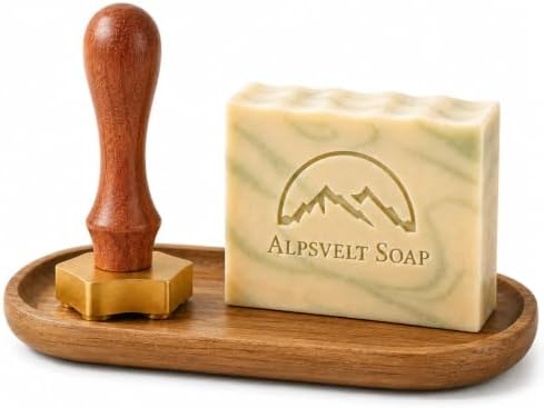 Custom Soap Stamp for Homemade Soap, Personalized Logo Brass Stamps for Pottery Clay, Handmade Soap Making Supplies Durable Branding Tool, DIY Imprint Signature Branding Wedding Birthday Gifts(3")