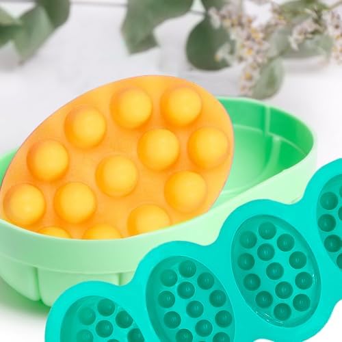 2 Pcs Massage Soap Molds Massage Silicone Molds Cake Molds for Home Handmade DIY Tray Bars Wax Melts Tool