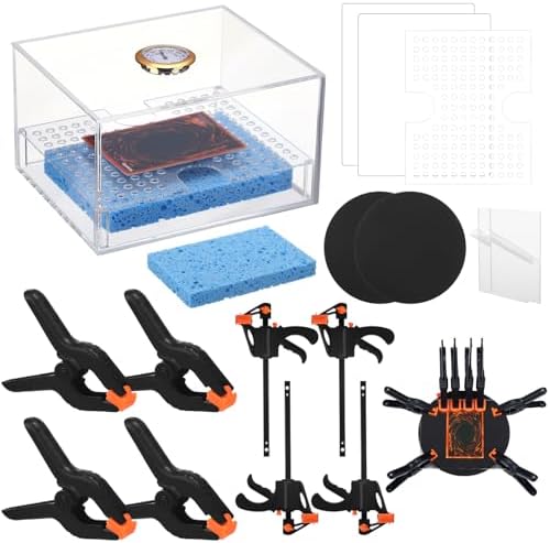 Didaey Card Flattening Kit Trading Card Flattening Tool Kit, Clear, Acrylic