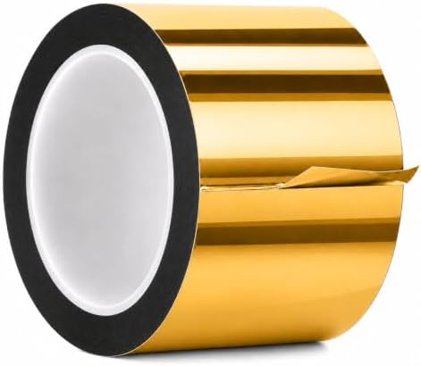 GGR Supplies MMYP-1 Gold Metalized Polyester Film Tape, 4 Inch x 72 Yds