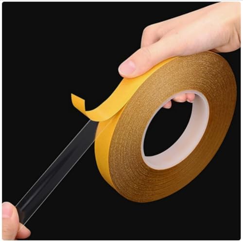 Ultra Thin Clear PET Double Sided Tape 0.5” x 82 Ft Strong Adhesive Removable No Residue Transparent Mounting Tape for DIY Crafts Office Home Decoration Industrial Fixing