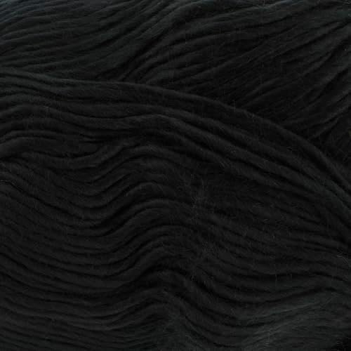 Loops & Threads Facets Yarn - Yarn for Knitting, Crochet, Weaving, and Arts & Crafts - Black, Acrylic, 3.5 oz