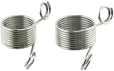 Tegg Knitting Thimble 2PCS 2 Size Stainless Steel Yarn Guide Spring Fingers Holders Rings