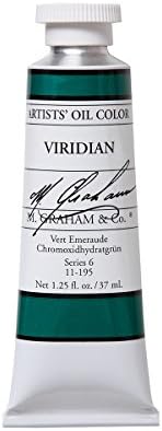 M. Graham & Co. Artist Oil Paint Viridian 1.25oz/37ml Tube