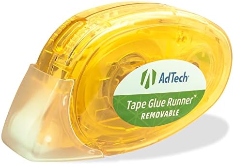 Adtech Crafter's Tape Removable Glue Runner.31"X315" for Tape Runner 05632,Green,yellow