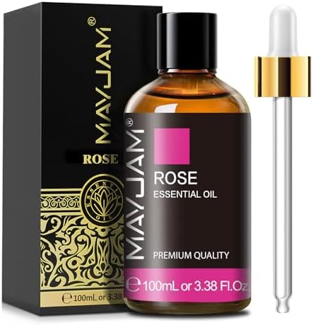 MAYJAM Rose Essential Oil for Diffuser Soap Candle Making, 3.38FL.OZ