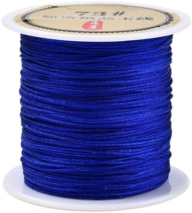 Elecrelive 43Yards Blue Nylon String 0.6mm Nylon Cord Nylon Beading Thread