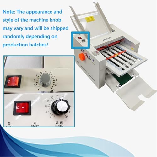 WYDDDARY Automatic Paper Folding Machine Fold Sizes 2x3in to 12x27in Small Horizontal Origami Machine Max Speed 262ft/min for Manuals Document Business Letters 110V 70W