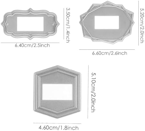 BAOFALI 3PCS Hot Foil Plate,Circle &Polygon Metal Foil Plate Dies for Card Making Paper Crafts Embossing Scrapbooking Arts Crafts Scrapbooking Supplies