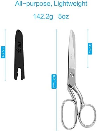 LIVINGO 8" Fabric Scissors Professional Tailor Sewing Shears