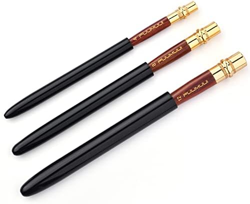 Travel Watercolor Brushes, Fuumuui 3Pcs Plein Air Elegant Sable Water Color Brushes with Pocket Size Leather Pouch Perfect for Watercolor Gouache Ink Painting