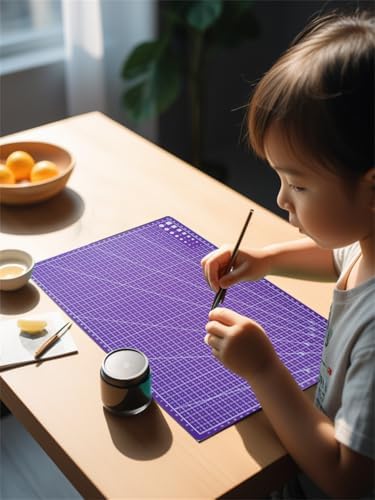 New A3 Double Side Craft Cutting Mat Cutting Board Sewing Pad Artist Carving Tools Handmade Crafts DIY Props (Purple)