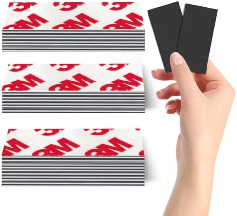 80 Pack Magnetic Strips with Adhesive (2" x 1") for Bookmarks