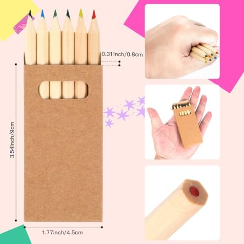 Faccito 150 Packs Mini Colored Pencils Bulk for Kids, 6 Colors