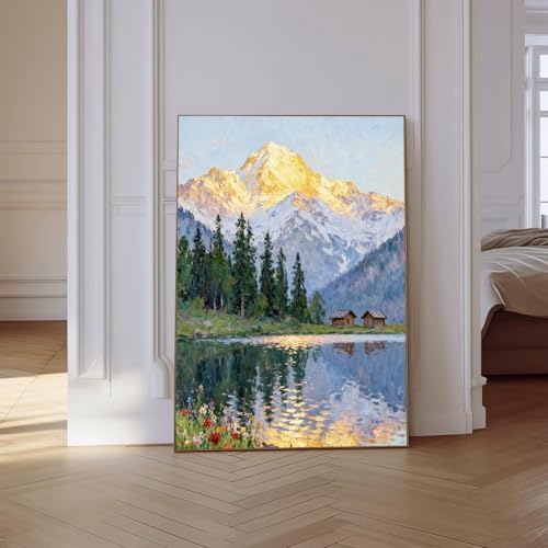 VeGuude Diamond Art Kits for Adults, Full Drill Beautiful Landscape Diamond Painting Kits for Beginners, DIY Full Rhinestone 5D Diamond dots (Gemstone Craft), Home Wall Decoration (12x16 inch)