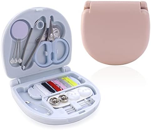 2 Pack Mini Travel Sewing Kit Emergency Repair with Plastic Case