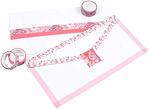 12 Rolls Washi Tape Set, Cherry Blossoms Floral Pattern Washi Masking Tape