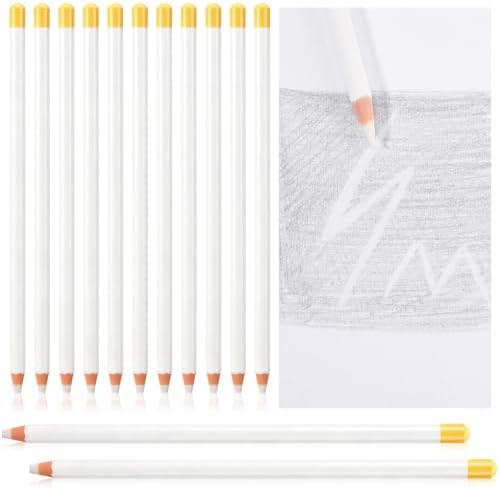 Maitys 20 Pcs Eraser Pencils for Artists Pencils and 2 Pcs Sharpener Wooden Sketch Professional Highlight Painting Eraser Pen for Sketching Charcoal Drawings, Revise Erasing Details for Beginners