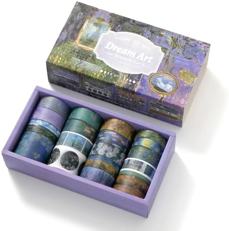 18 Rolls Washi Tape Set Art washi Tape for Crafts and Journaling Scrapbooking Supplies Scrapbook Tape Decorative washi Tape for Scrapbooking