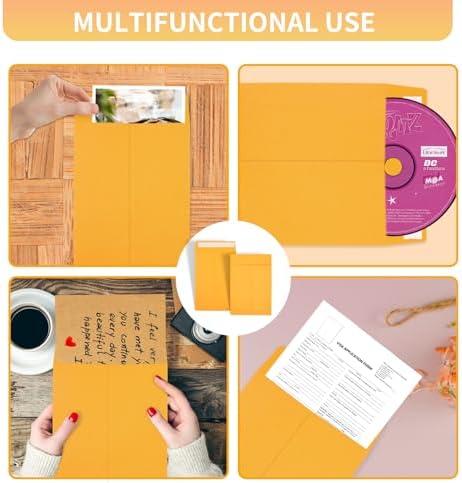 Joyberg 6x9 Envelopes Self Seal, Yellow Envelopes 6x9 Printable, Catalog Mailing Envelopes 6 x 9 Tear Resistant, Kraft Envelope for Mailing Letters, Documents, Photos, Invitation Cards