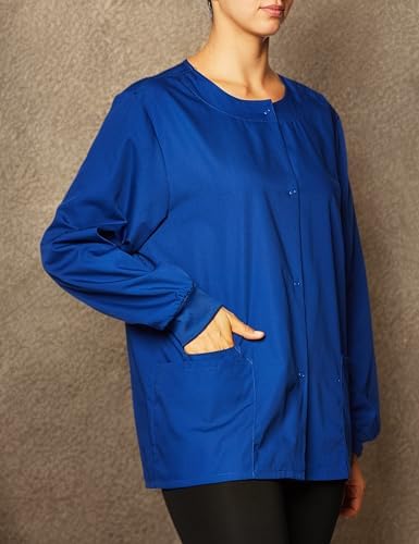 Cherokee WW Originals Scrubs Jacket for Women Snap Front 3 Pockets