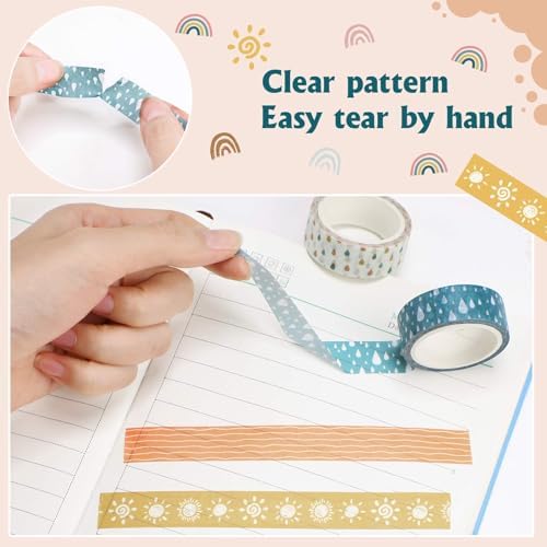 TaoBary 33 Rolls Washi Tape Set, 15mm Holiday Seasonal,Charming Style