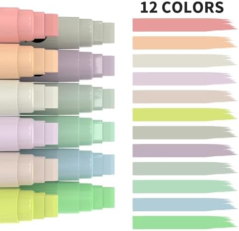 BIGTHUMB Jumbo Poster Markers Set: 12 Pastel Colors Large 15mm Wide Tip Permanent Ink Thick Acrylic Paint Pens for Rock Painting, Stone, Glass, Wood, Ceramic, Metal, Plastic, Fabric