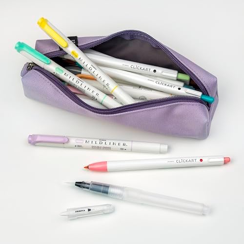 Zebra Pen Water Brush, Watercolor Flexible Nylon Brush Tip Pen, 0.6mm, 3-Pk