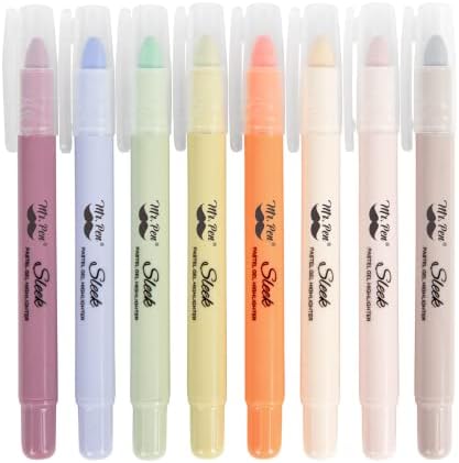 Mr. Pen- No Bleed Gel Highlighters, Pastel Colors, 8 Pack