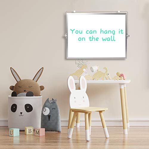 White Board with Stand, Small Dry Erase Board, 16"x12" Magnetic Whiteboard